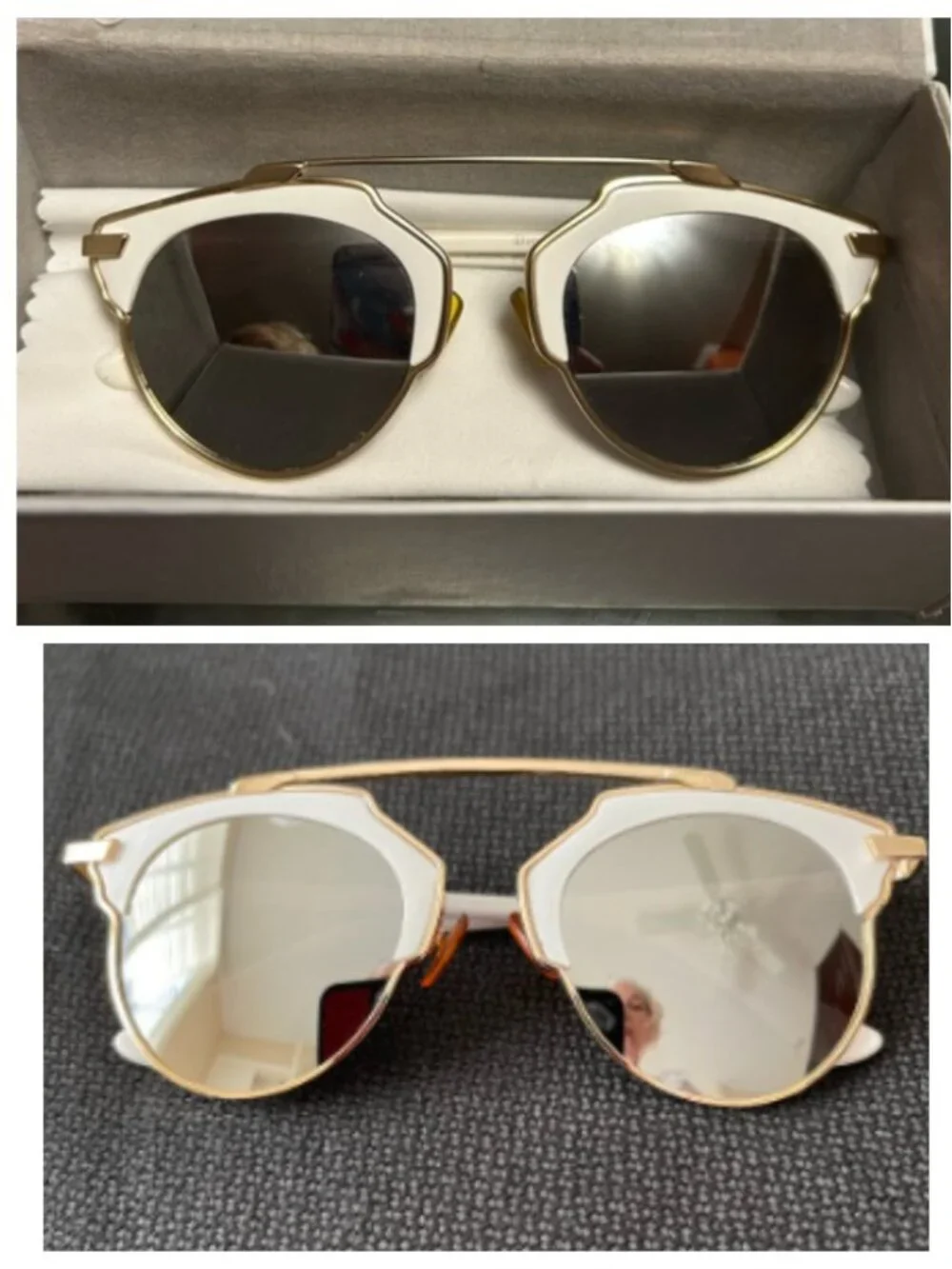 New Beautiful So Real Sunglasses White Gold